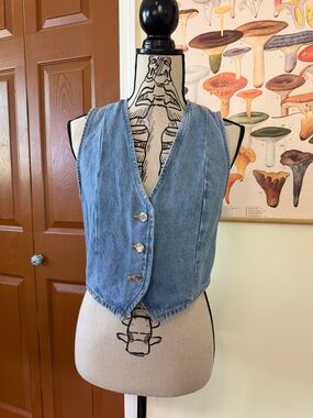 Zara Light Blue Denim Vest